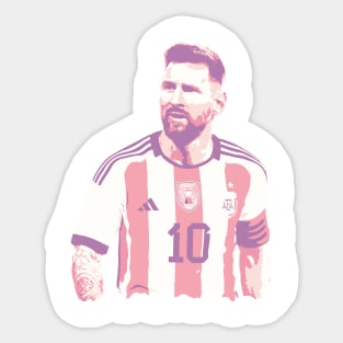 Messi Tribute - Lionel Soccer Player Goat Messi - Ronaldo Soccer Mbappe Messi Argentina Maradona Michael Jordan Inter Miami Ronaldinho Argentina Cristiano Ronaldo - 10 - Barcelona vs real Madrid - World Cup - Mundial de Futbol Sticker